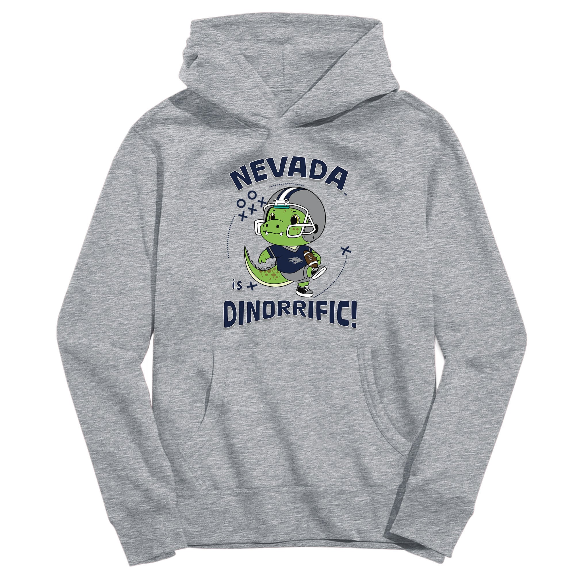 Youth Vive La Fete Gray Nevada Wolf Pack Dino-Rrific Pullover Hoodie