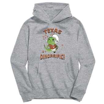 Youth Vive La Fete Gray Texas Longhorns Dino-Rrific Pullover Hoodie