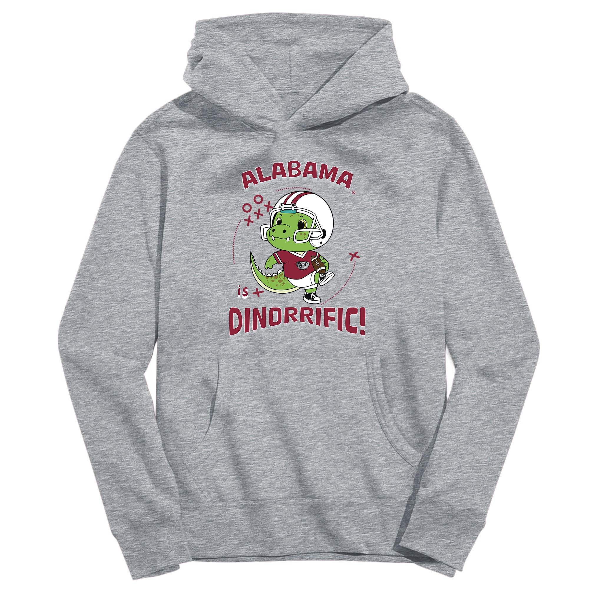 Youth Vive La Fete Gray Alabama Crimson Tide Dino-Rrific Pullover Hoodie
