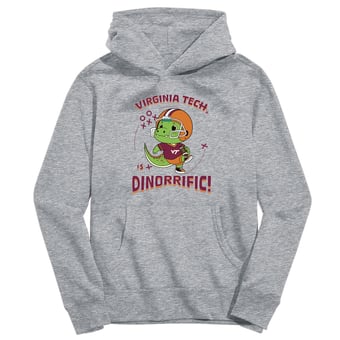 Youth Vive La Fete Gray Virginia Tech Hokies Dino-Rrific Pullover Hoodie