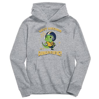 Toddler Vive La Fete Gray West Virginia Mountaineers Dino-Rrific Pullover Hoodie