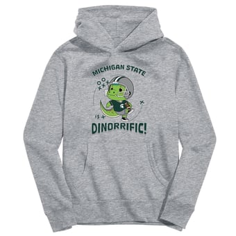 Toddler Vive La Fete Gray Michigan State Spartans Dino-Rrific Pullover Hoodie