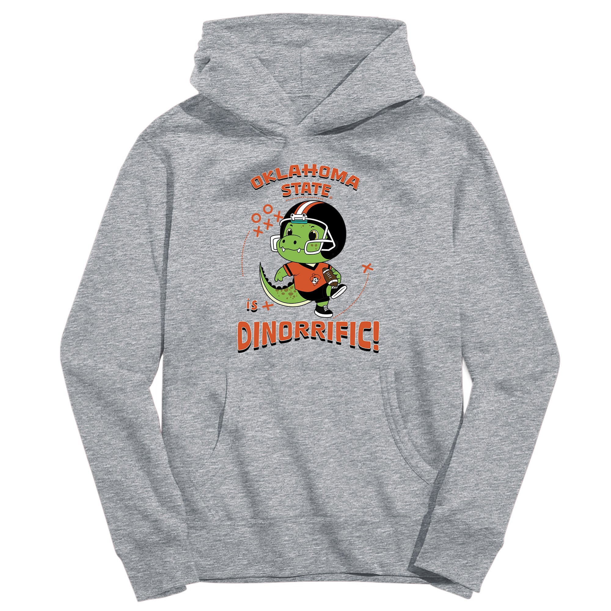 Toddler Vive La Fete Gray Oklahoma State Cowboys Dino-Rrific Pullover Hoodie