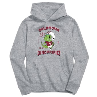 Toddler Vive La Fete Gray Oklahoma Sooners Dino-Rrific Pullover Hoodie
