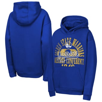 Youth Outerstuff  Royal Golden State Warriors Sweep Hoodie