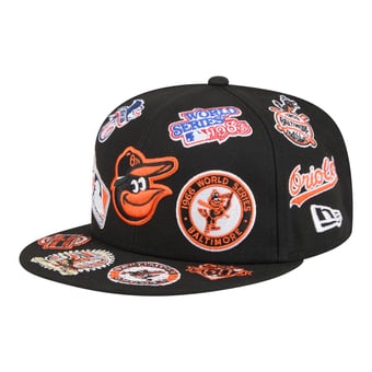Men's New Era  Black Baltimore Orioles All Over 59FIFTY Fitted Hat