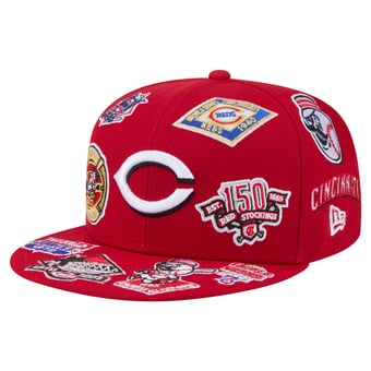 Men's New Era  Red Cincinnati Reds All Over 59FIFTY Fitted Hat