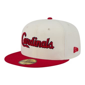 Men's New Era  Cream St. Louis Cardinals Two-Tone Stitch 59FIFTY Fitted Hat