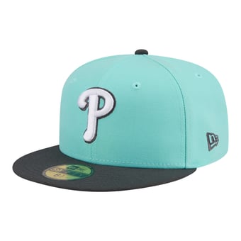 Men's New Era Turquoise/Charcoal Philadelphia Phillies Two-Tone Color Pack 59FIFTY Fitted Hat