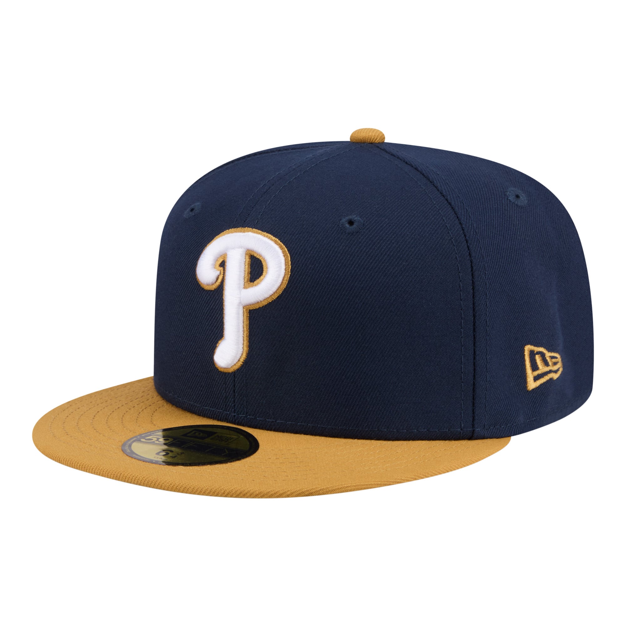 Men's New Era Navy/Khaki Philadelphia Phillies Two-Tone Color Pack 59FIFTY Fitted Hat