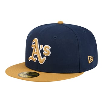 Men's New Era Navy/Khaki Athletics Two-Tone Color Pack 59FIFTY Fitted Hat