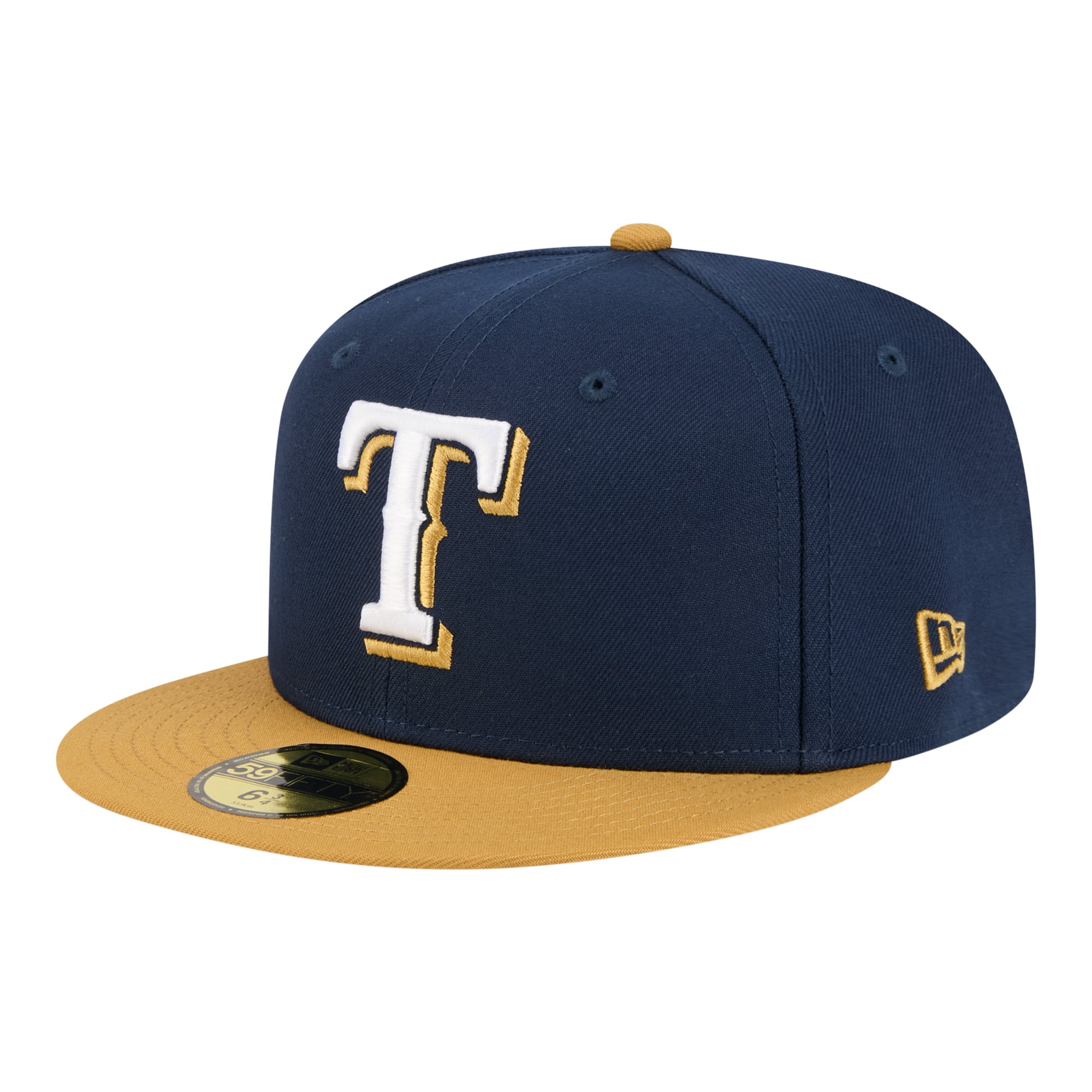 Men's New Era Navy/Khaki Texas Rangers Two-Tone Color Pack 59FIFTY Fitted Hat