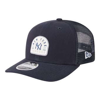 Men's New Era Navy New York Yankees Throwback Contest 9SEVENTY Adjustable Trucker Hat