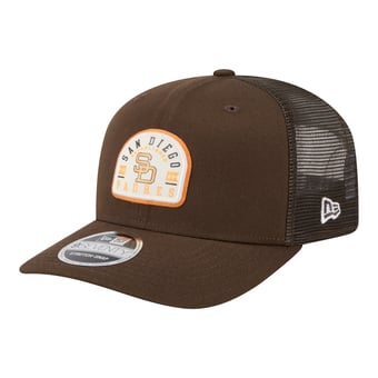 Men's New Era Brown San Diego Padres Throwback Contest 9SEVENTY Adjustable Trucker Hat
