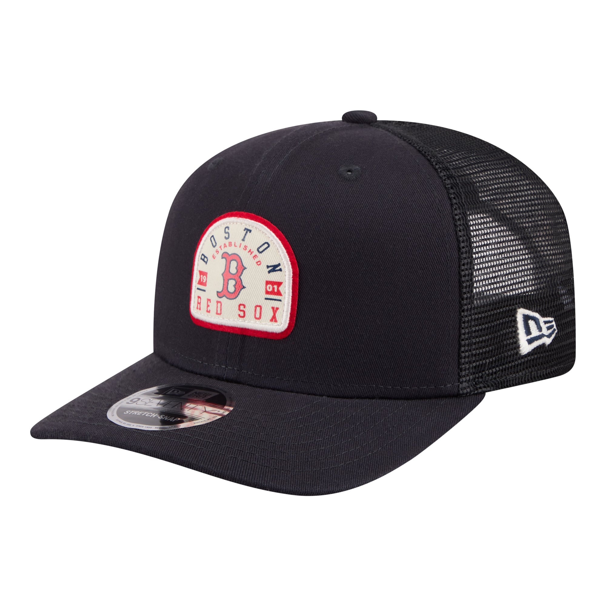 Men's New Era Navy Boston Red Sox Contest 9SEVENTY Adjustable Trucker Hat