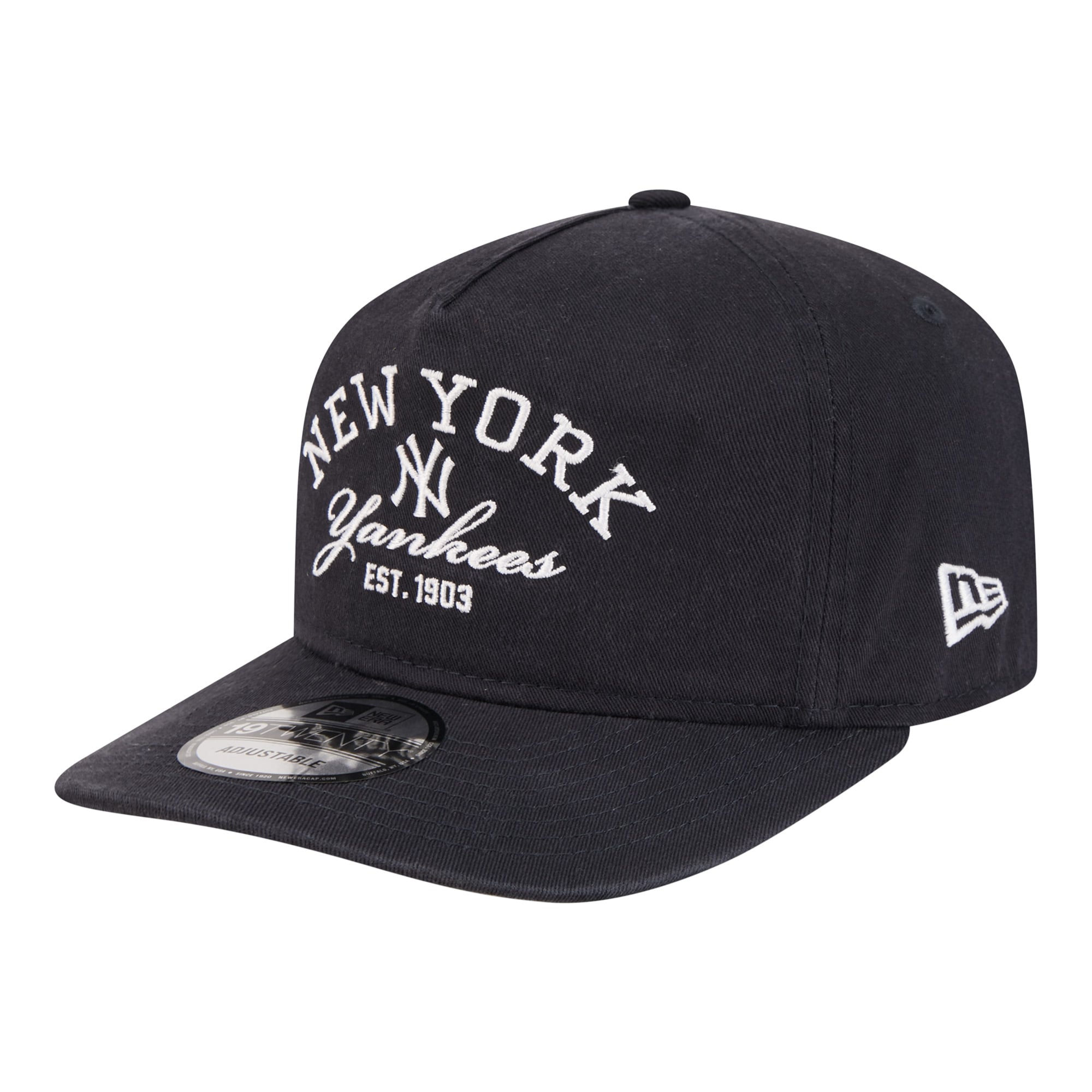 Men's New Era Navy New York Yankees Stacked 19TWENTY Adjustable Hat