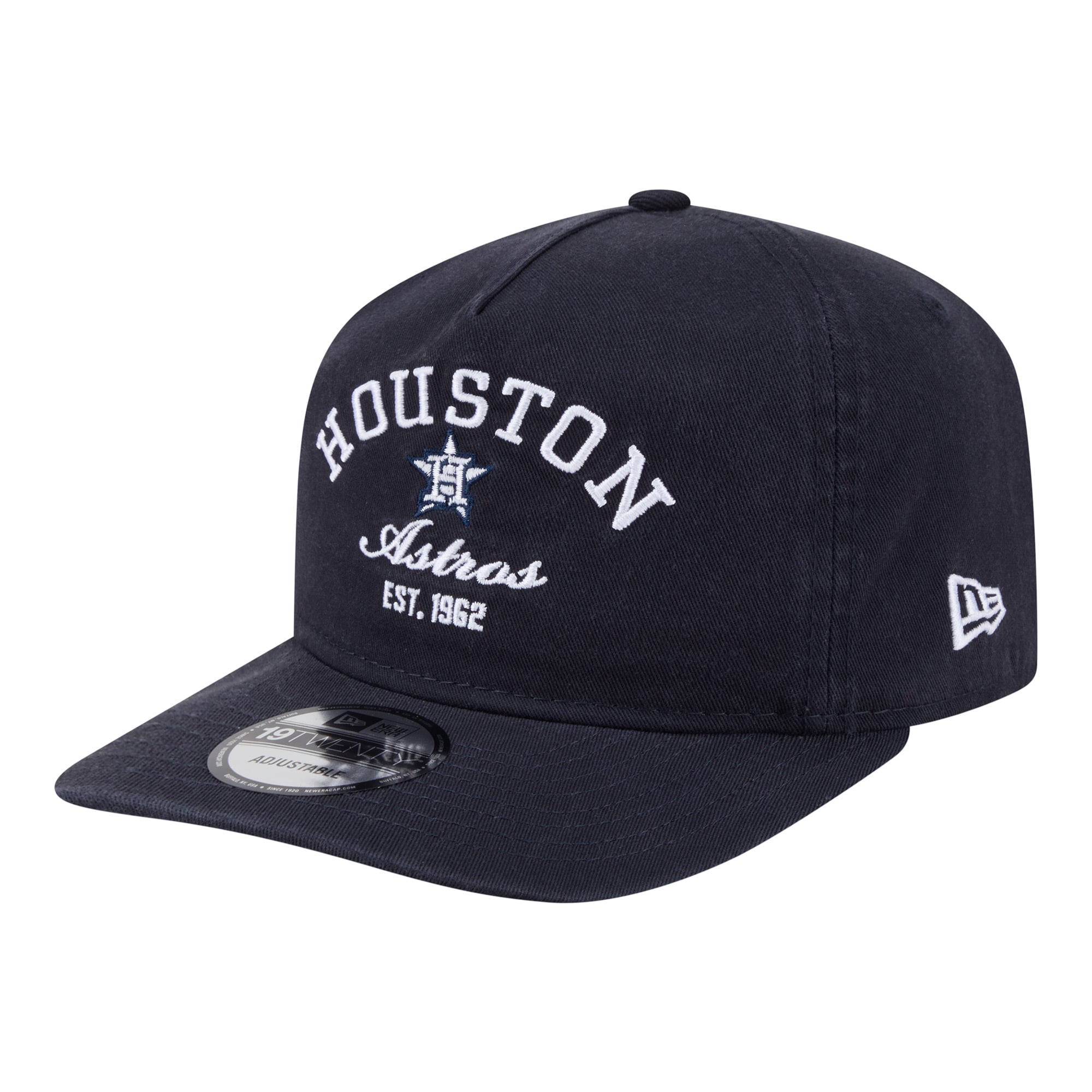 Men's New Era Navy Houston Astros Stacked 19TWENTY Adjustable Hat