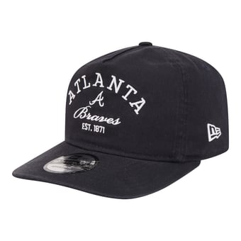 Men's New Era Navy Atlanta Braves Stacked 19TWENTY Adjustable Hat