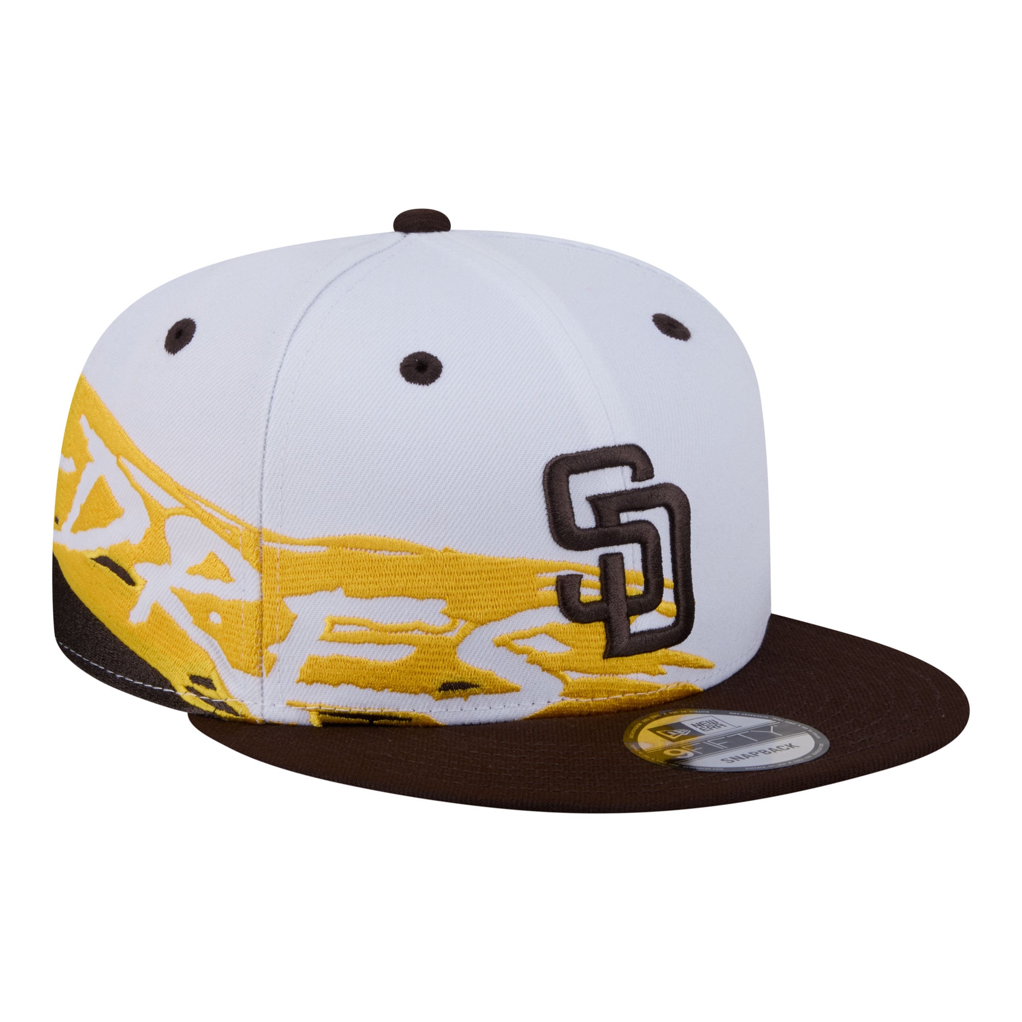 Men's New Era White/Brown San Diego Padres 9FIFTY Snapback Hat
