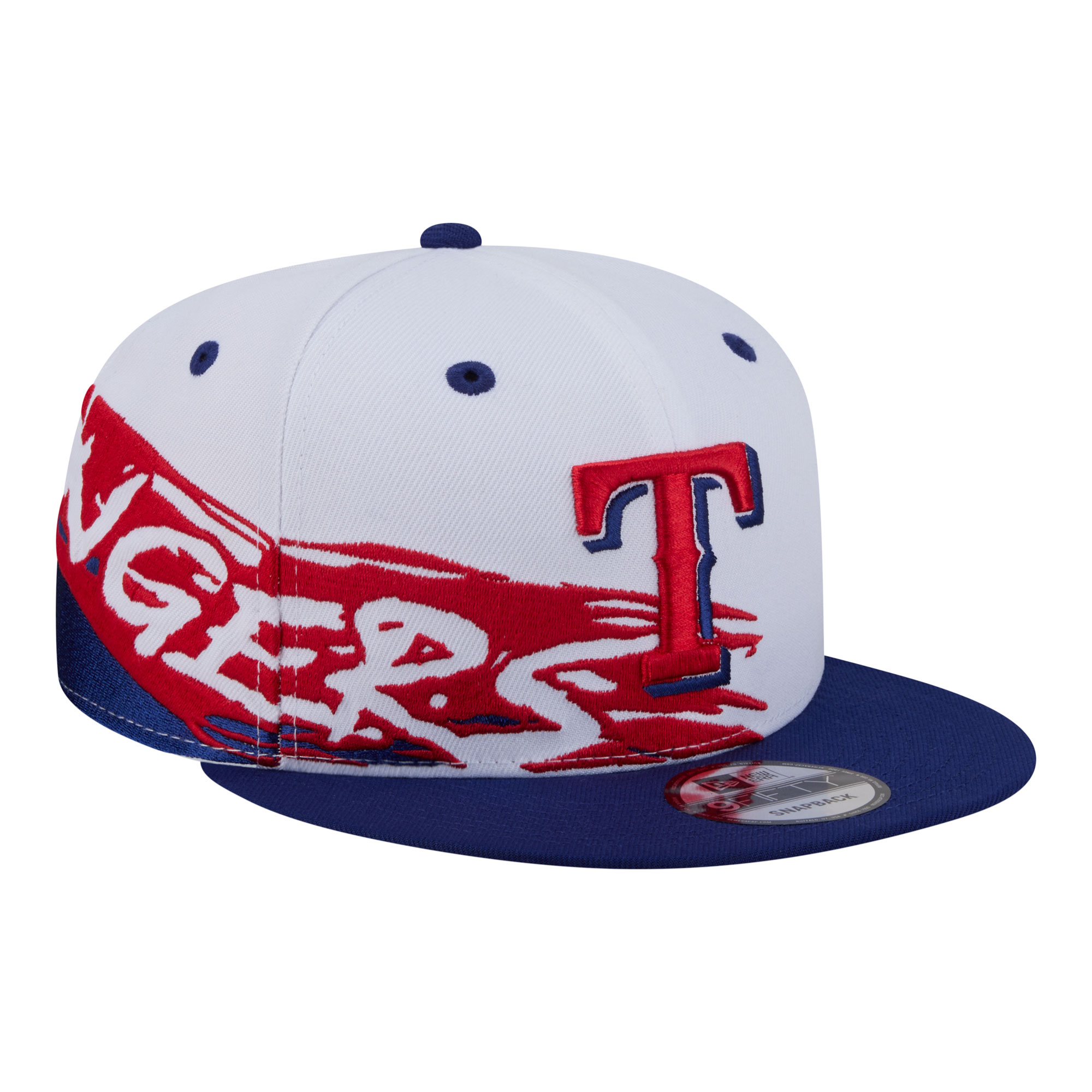 Men's New Era  White Texas Rangers Swept 9FIFTY Snapback Hat