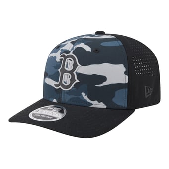 Men's New Era Black Boston Red Sox Tonal Camo 9SEVENTY Stretch-Snap Hat