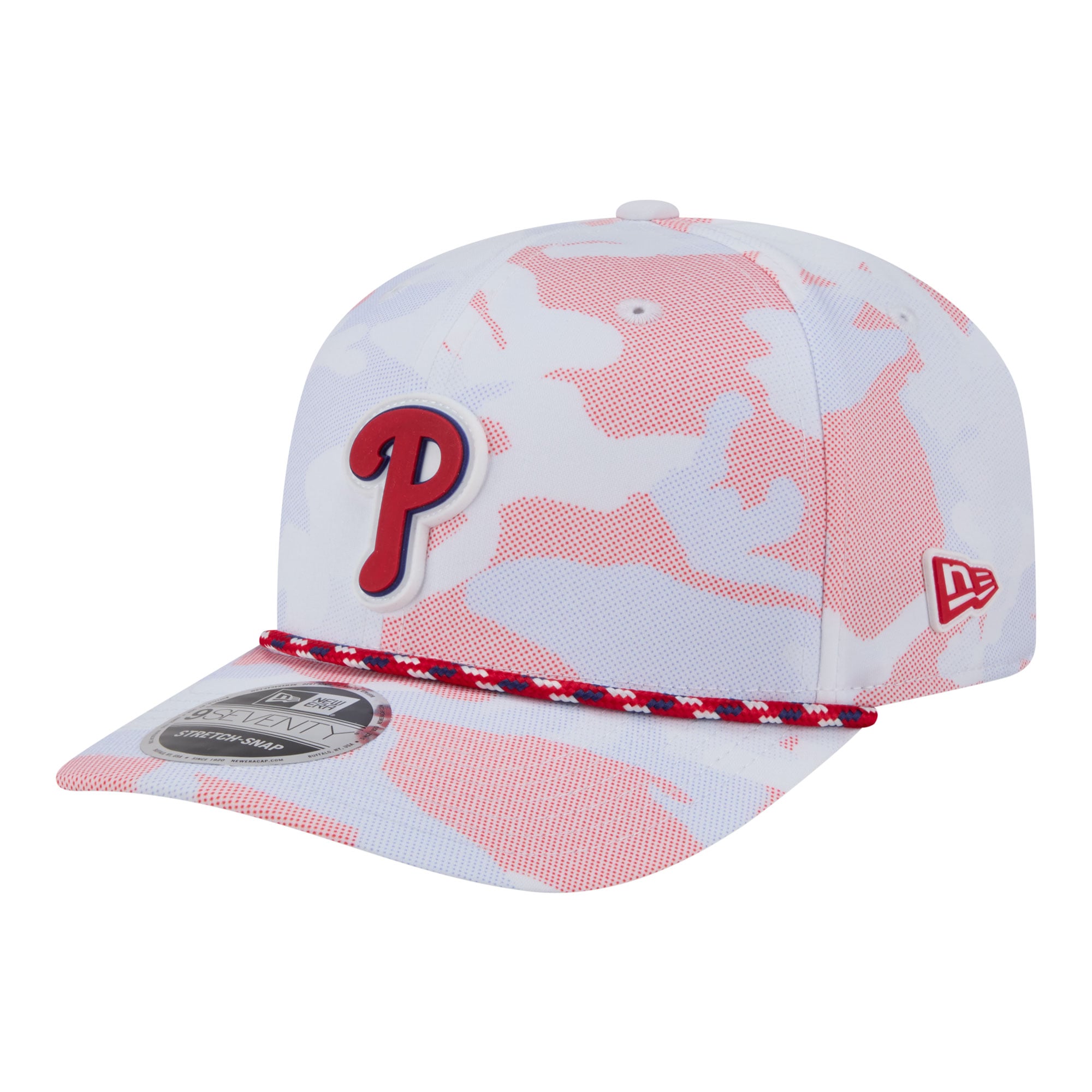 Men's New Era  White Philadelphia Phillies Camo Rope 9SEVENTY Adjustable Hat