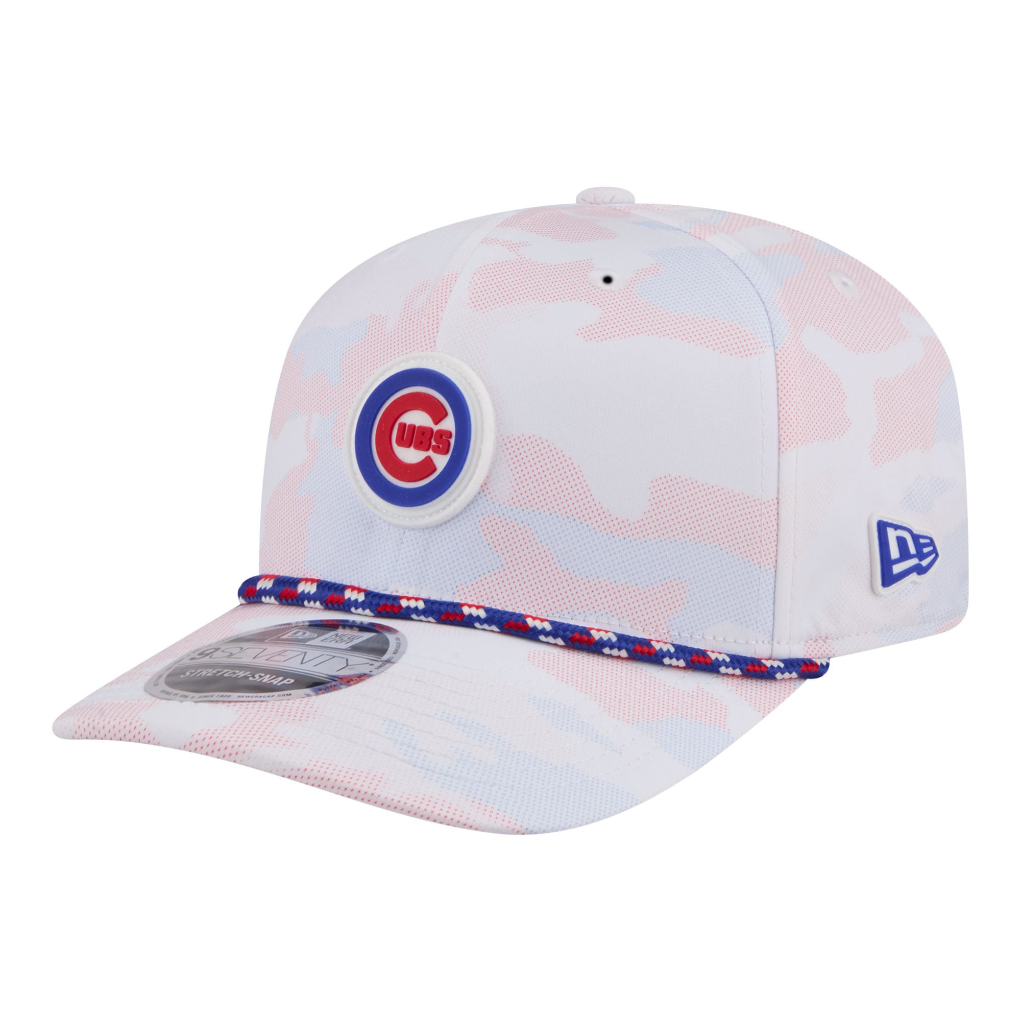 Men's New Era  White Chicago Cubs Camo Rope 9SEVENTY Adjustable Hat