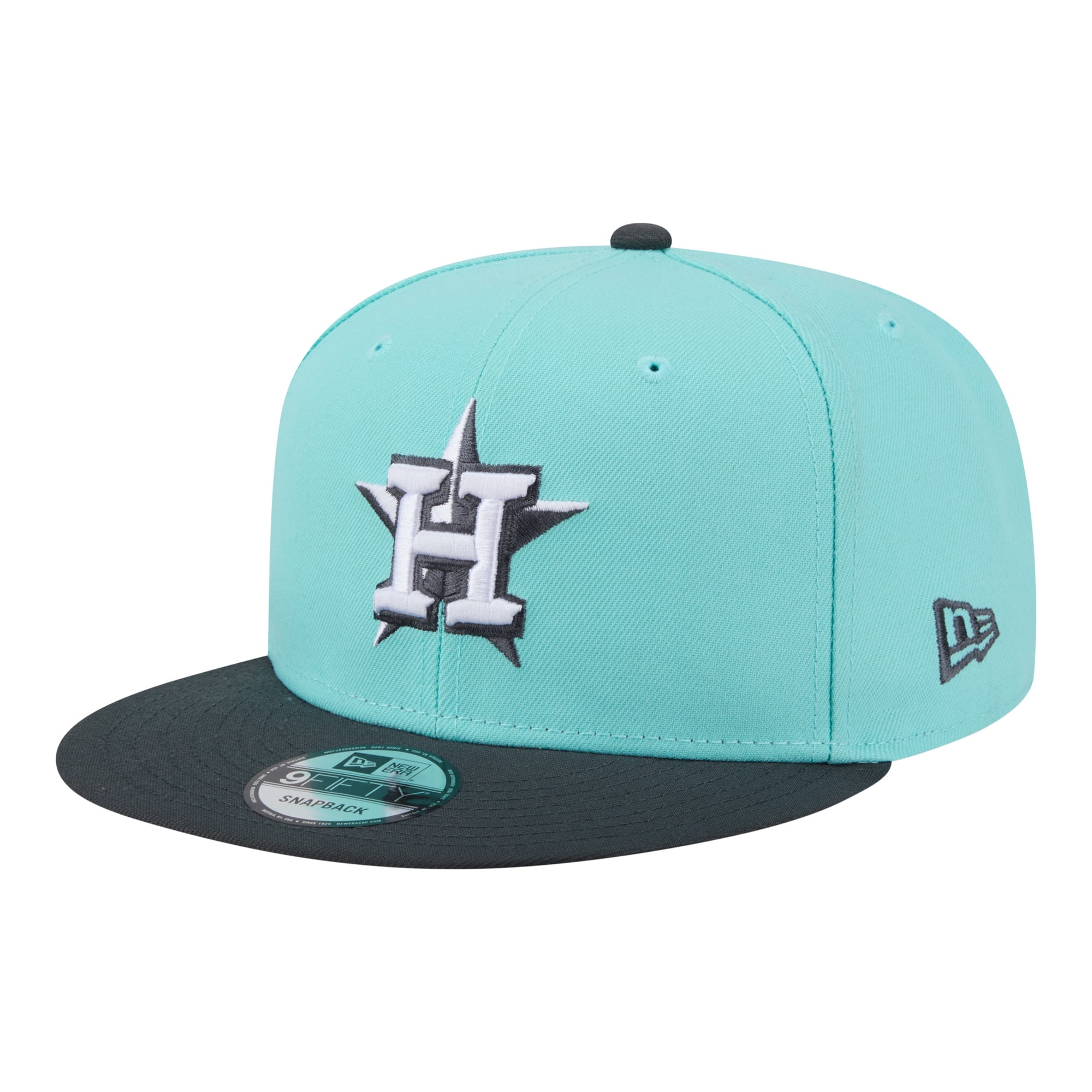 Men's New Era Turquoise/Charcoal Houston Astros Two-Tone Color Pack 9FIFTY Snapback Hat