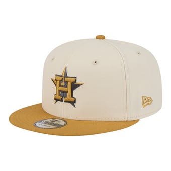 Men's New Era Light Beige/Khaki Houston Astros Two-Tone Color Pack 9FIFTY Snapback Hat