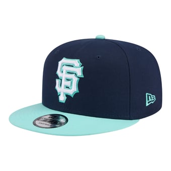 Men's New Era Navy/Turquoise San Francisco Giants 2-Tone Color Pack 9FIFTY Snapback Hat