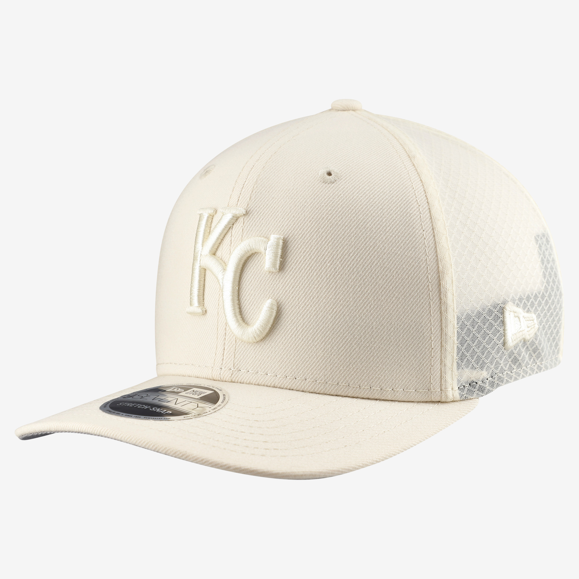 Men's New Era Light Beige Kansas City Royals Color Pack COOLERA 9SEVENTY Trucker Adjustable Hat