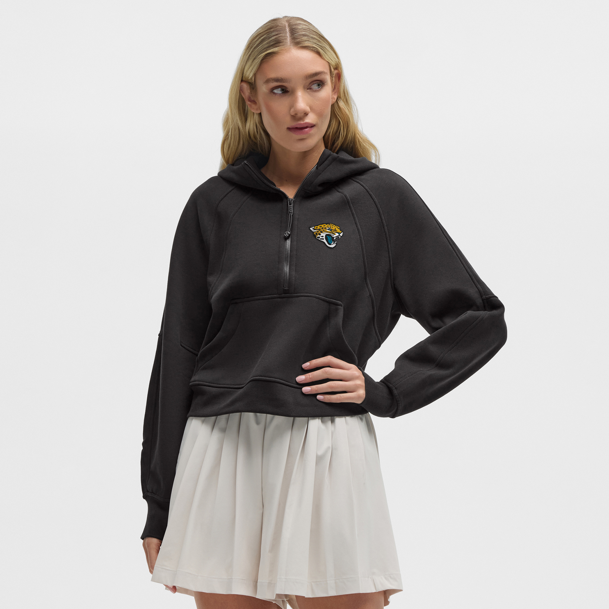 Women's lululemon Black Jacksonville Jaguars Scuba Oversized Half-Zip Hoodie