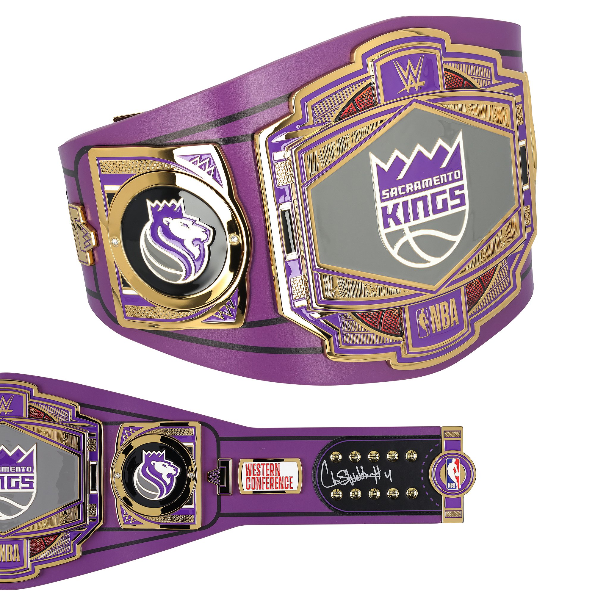 Chris Webber Sacramento Kings Autographed WWE Legacy Title Belt