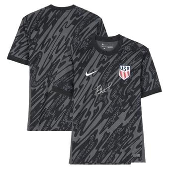 Tim Howard USMNT Autographed Black Nike Replica Jersey - Front Signed