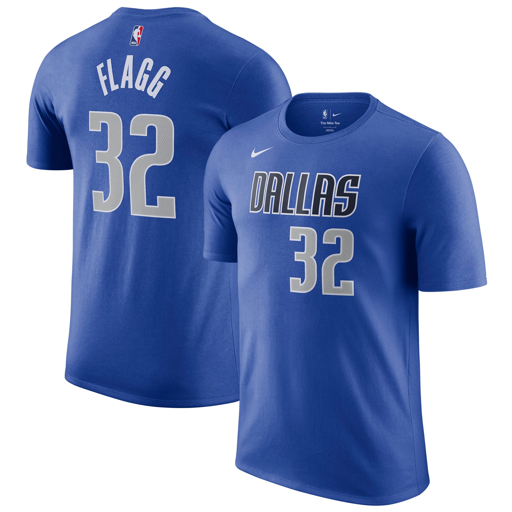 Men's Nike Cooper Flagg Blue Dallas Mavericks 2025 NBA Draft Icon Name & Number T-Shirt
