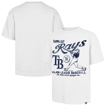 Men's '47 White Tampa Bay Rays Regional Batter Foundation T-Shirt