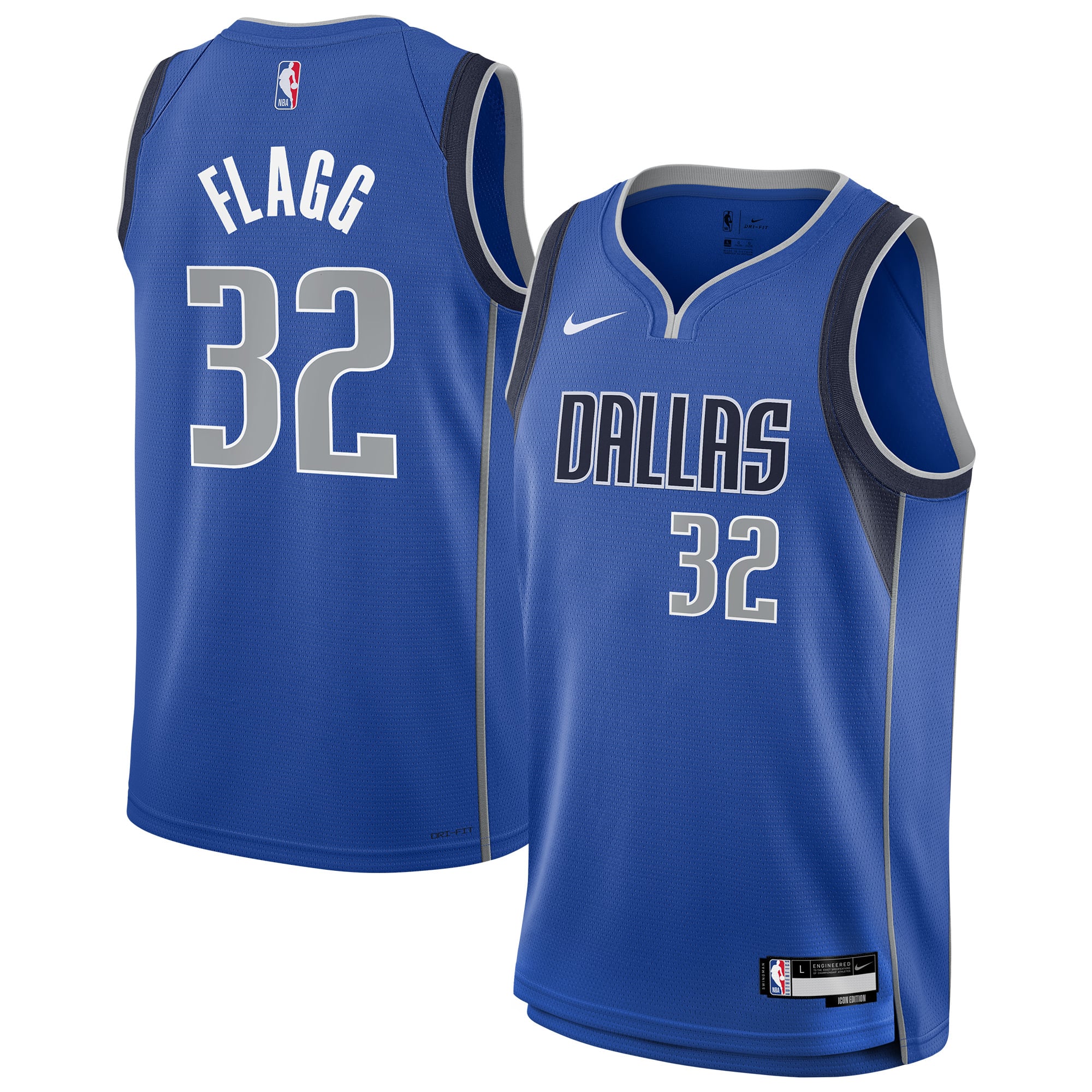 Youth Nike Cooper Flagg Blue Dallas Mavericks Swingman Jersey - Icon Edition