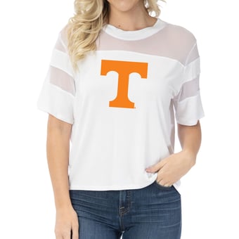 Women's White Tennessee Volunteers Relaxed Avery Power Mesh Fashion Jersey