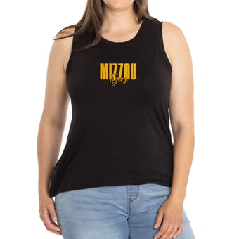 Women's Black Missouri Tigers A-Line Hannah High Neck Tank Top
