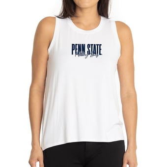 Women's White Penn State Nittany Lions A-Line Hannah High Neck Tank Top