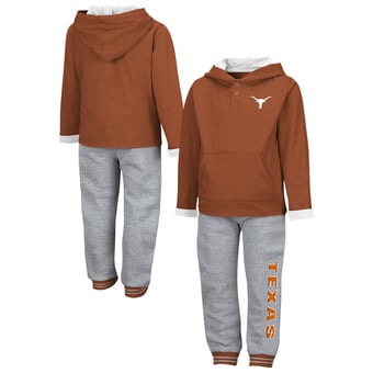Toddler Colosseum  Texas Orange/Heather Gray Texas Longhorns Poppies Hoodie and Sweatpants Set