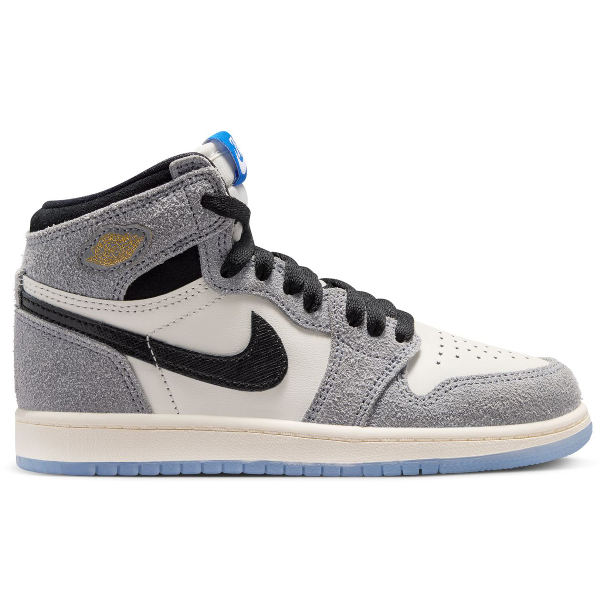 Preschool Jordan Brand Gray Air Jordan 1 Retro High OG Basketball Shoes