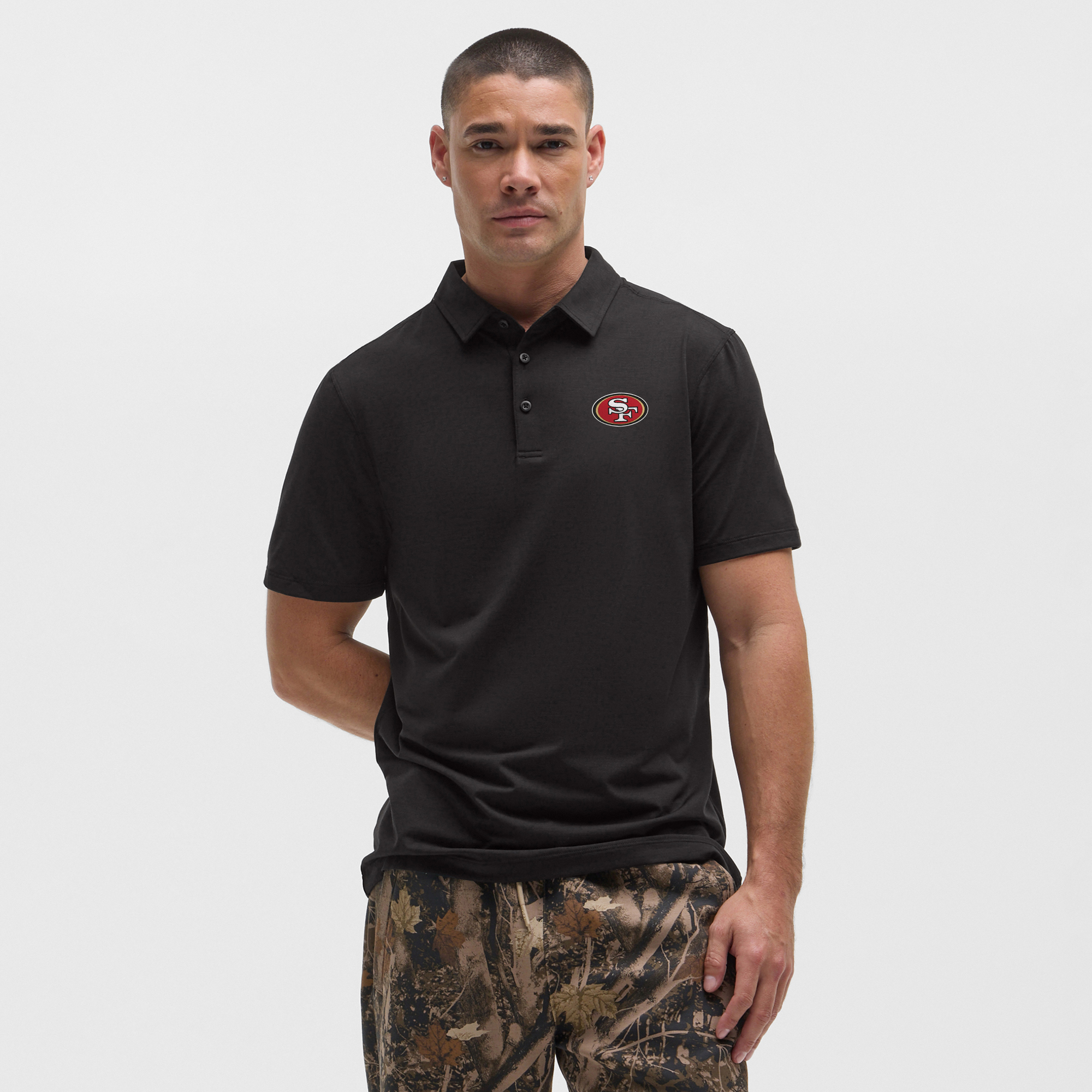 Men's lululemon Black San Francisco 49ers Evolution Polo