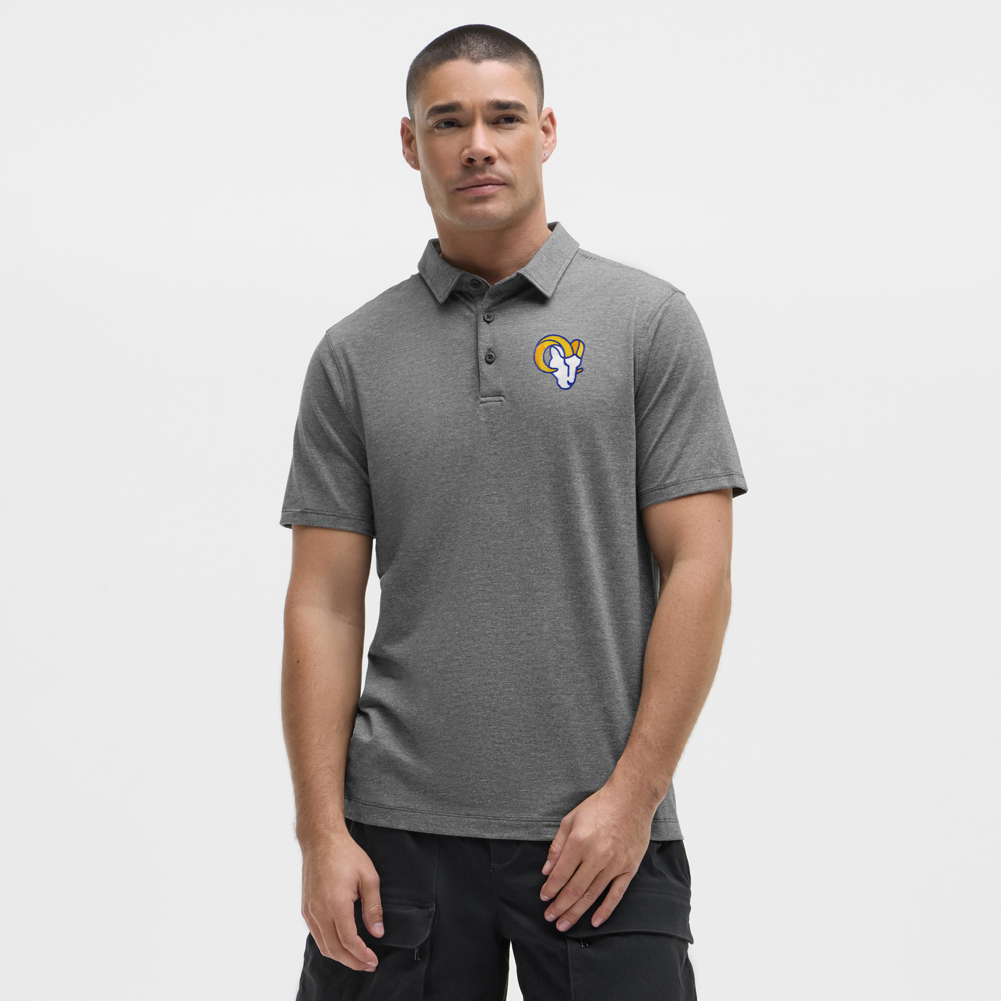Men's lululemon Heather Black Los Angeles Rams Evolution Polo