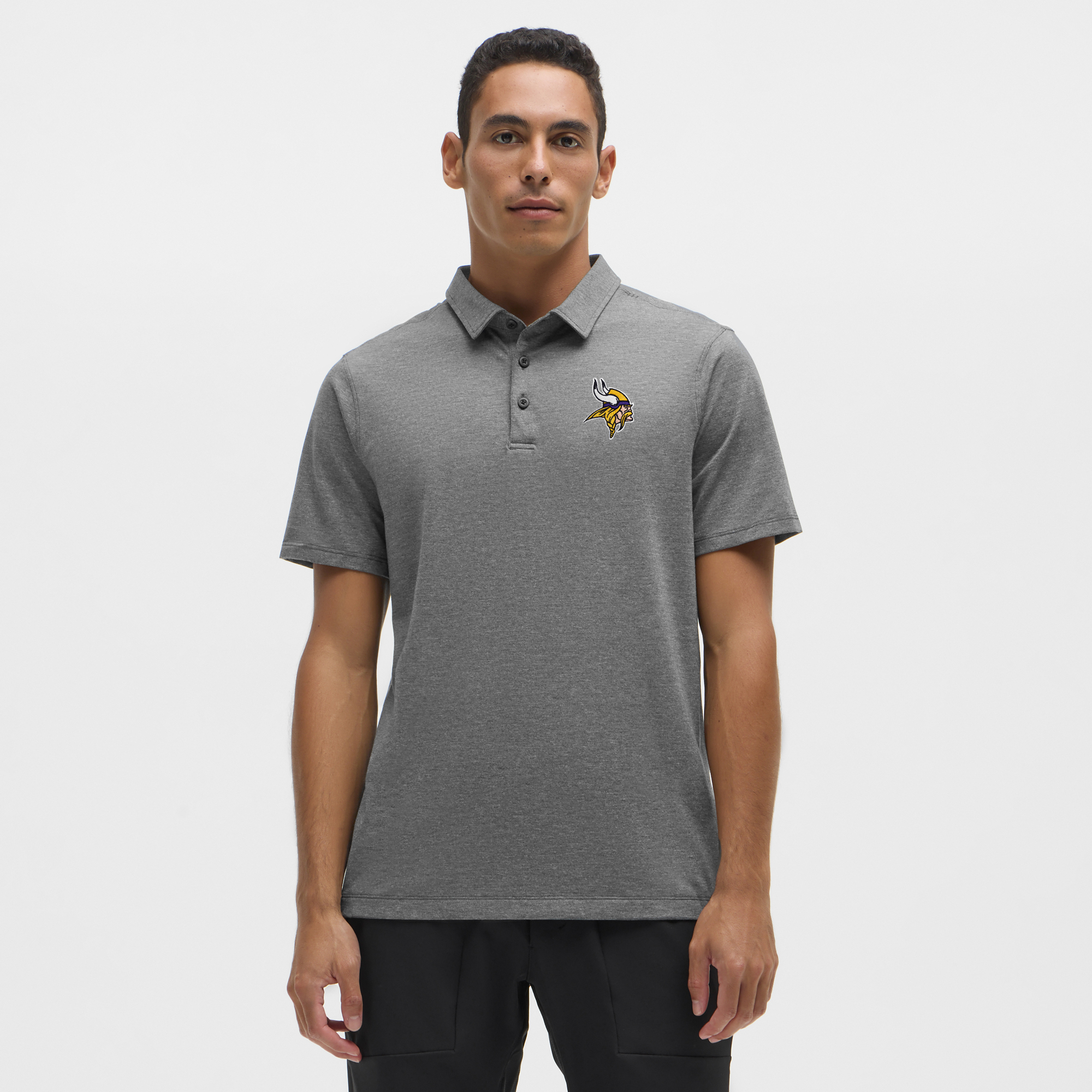 Men's lululemon Heather Black Minnesota Vikings Evolution Polo