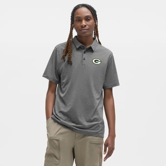 Men's lululemon Heather Black Green Bay Packers Evolution Polo
