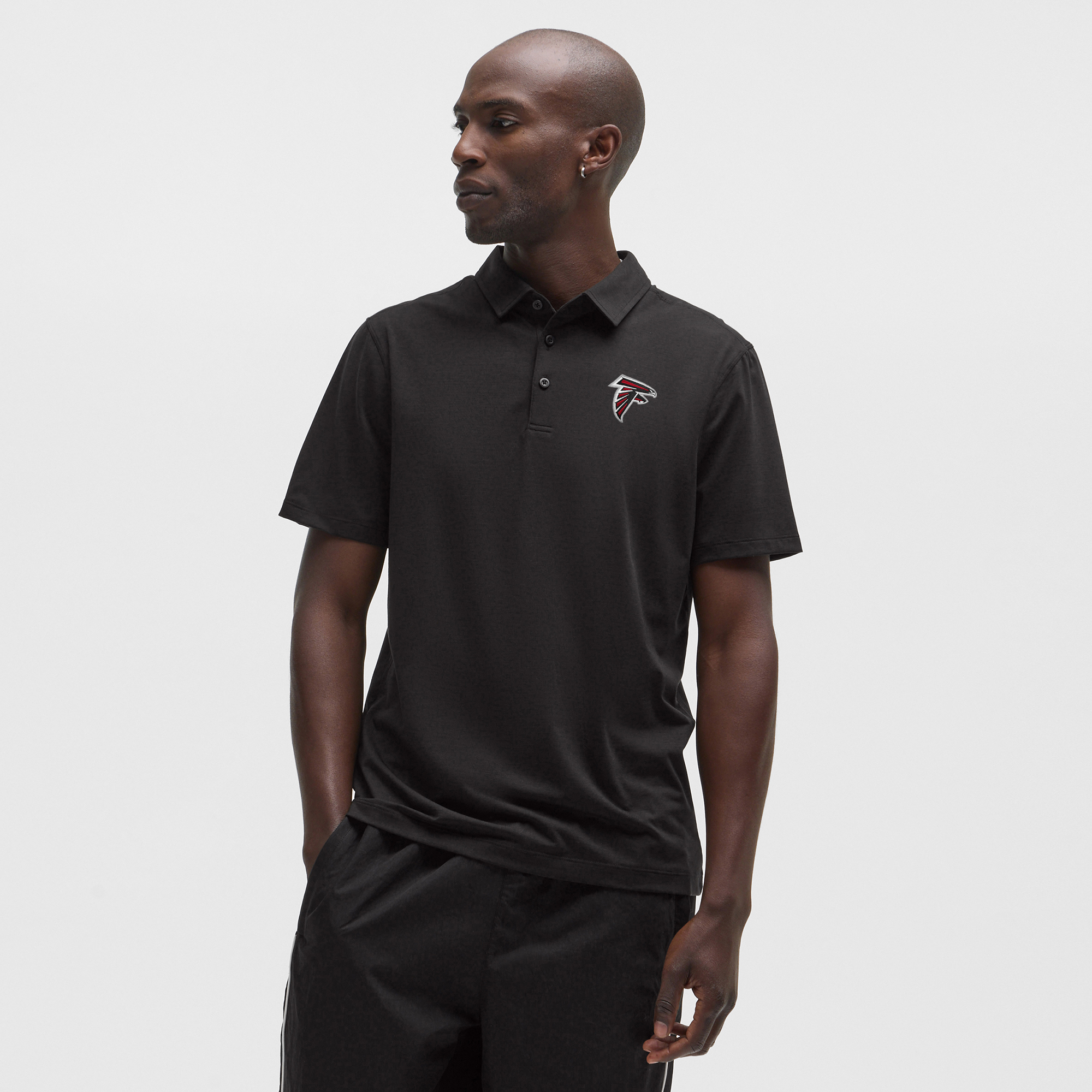 Men's lululemon Black Atlanta Falcons Evolution Polo