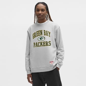 Men's lululemon Heathered Silver Drop Green Bay Packers Steady State Sweatshirt