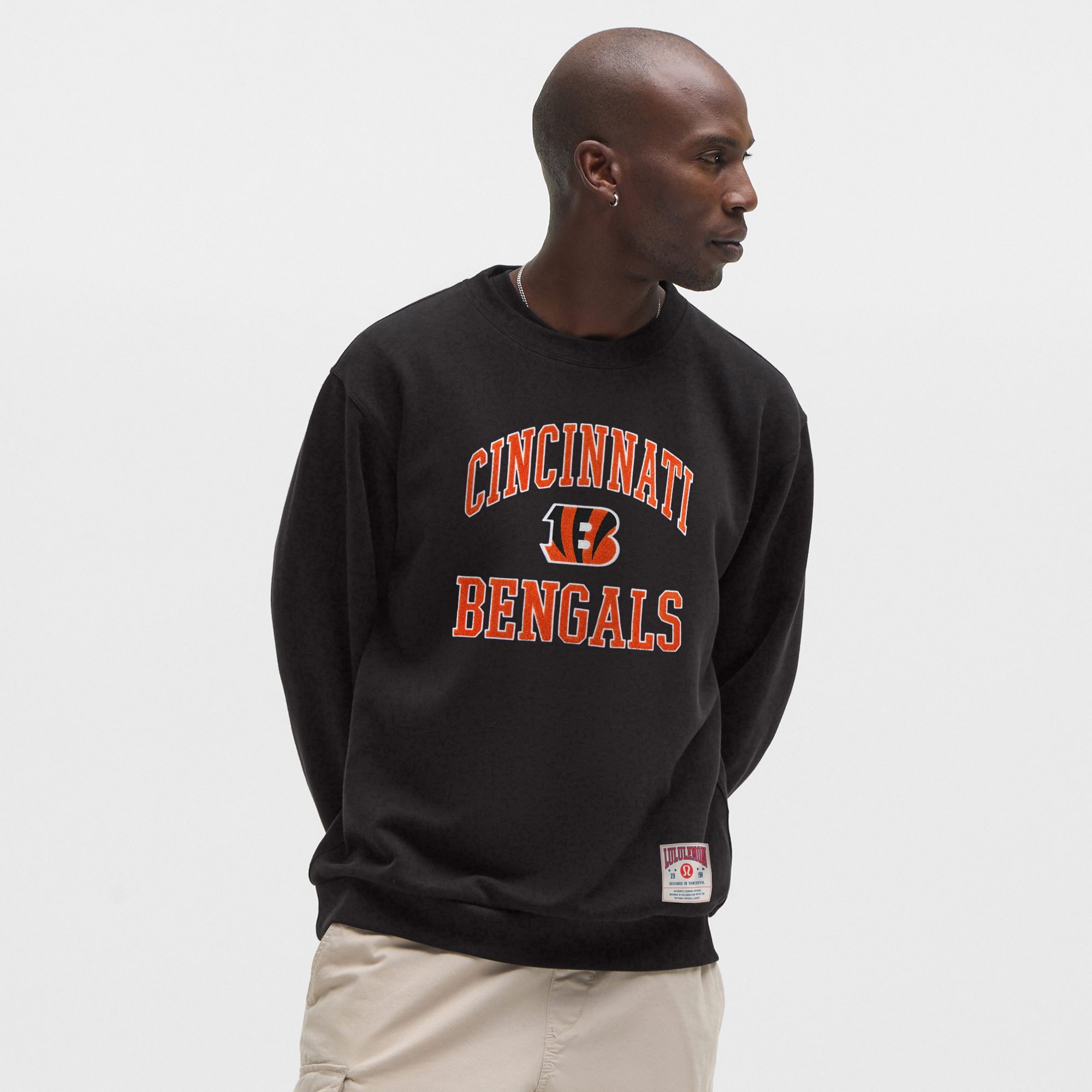 Men’s lululemon Black Cincinnati Bengals Steady State Sweatshirt Men’s lululemon Black Cincinnati Bengals Steady State Sweatshirt
