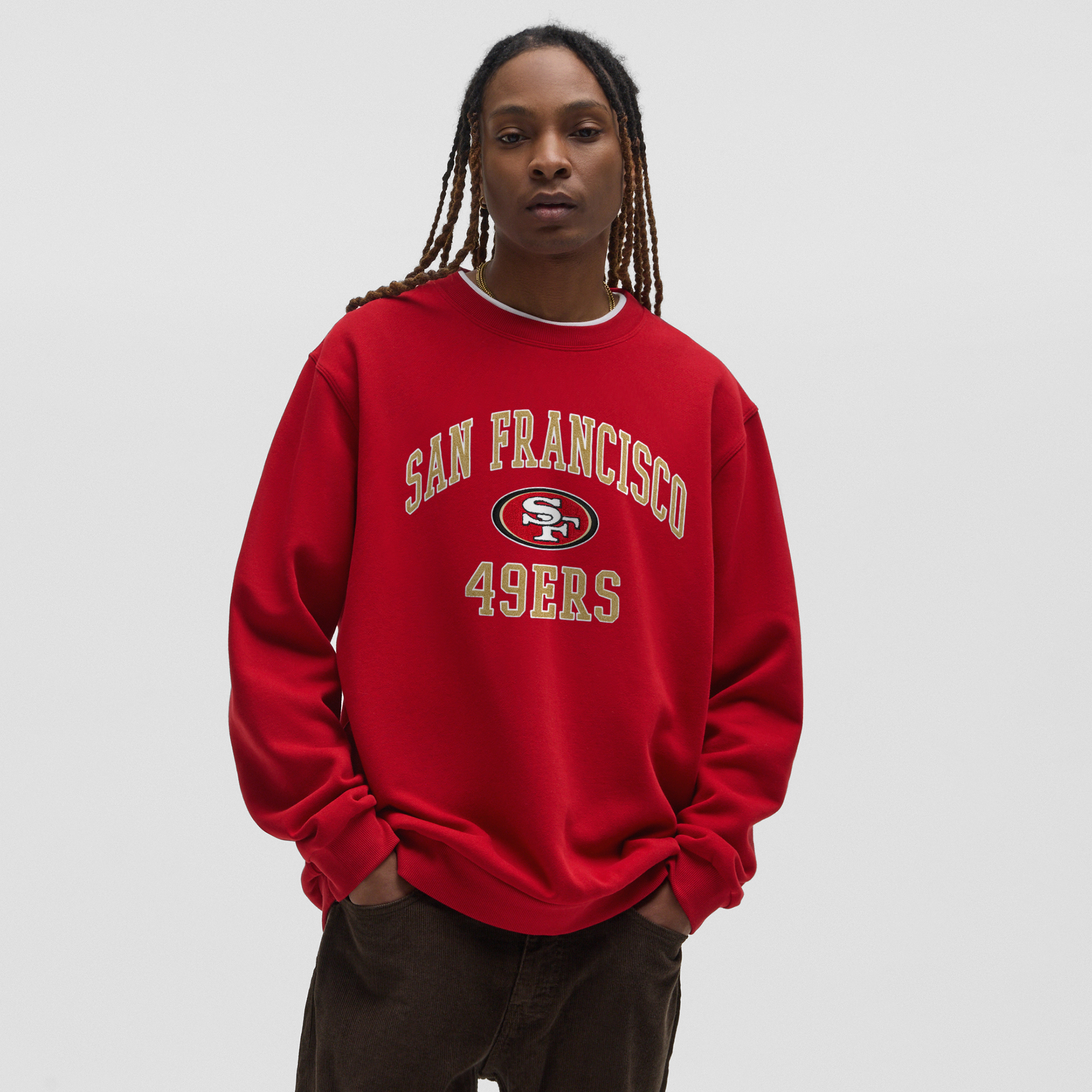Men's lululemon College Crimson San Francisco 49ers Steady State Sweatshirt